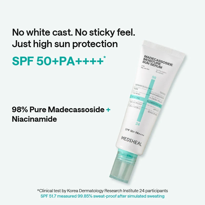 MEDIHEAL Madecassoside Moisture Sun Serum Blemish Repair SPF50+ PA++++ - 50g