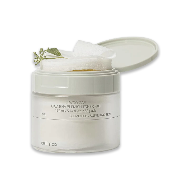 Celimax Ji Woo Gae Cica Bha Blemish Toner Pad - 60pads