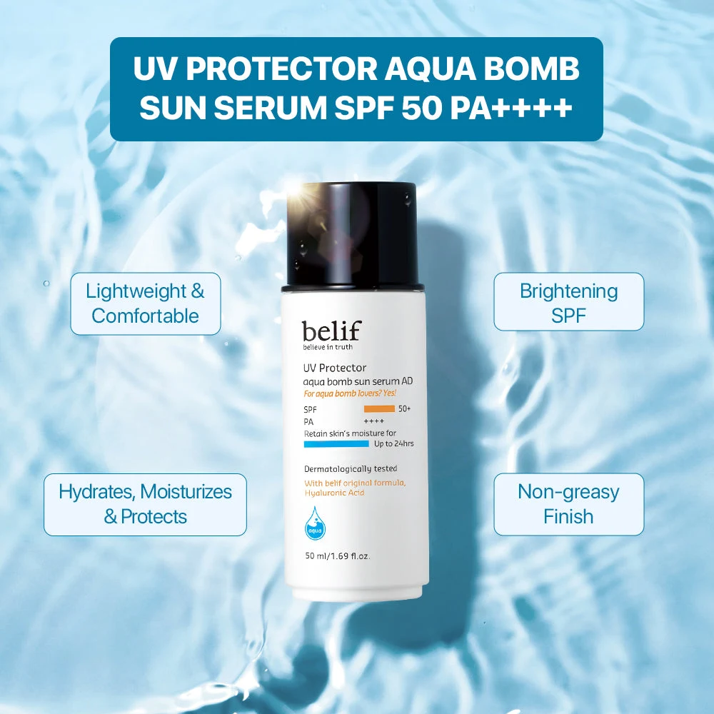 belif UV Protector Aqua Bomb Sun Serum SPF50+ PA++++ 50 ml