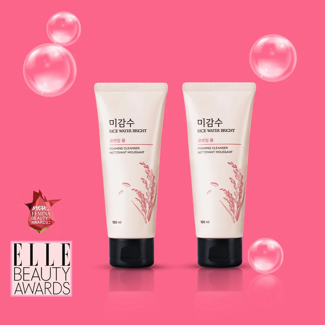The Face Shop Award Winning Rice Water Bright Cleansing Foam - 100 ml Combo