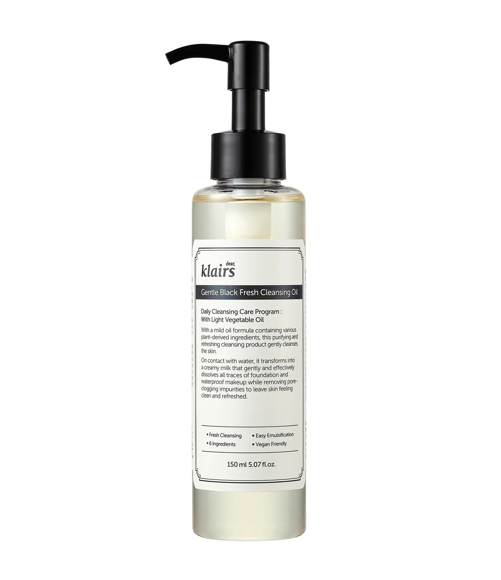 Dear, Klairs Klairs Gentle Black Fresh Cleansing Oil