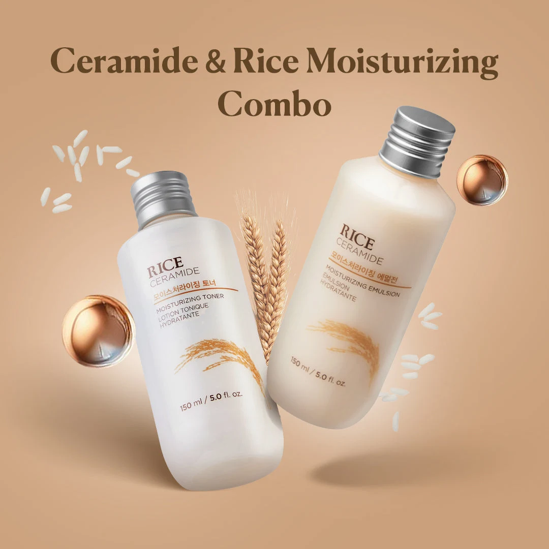 The Face Shop 2 Step Ceramide & Rice Moisturizing Combo 150 ml