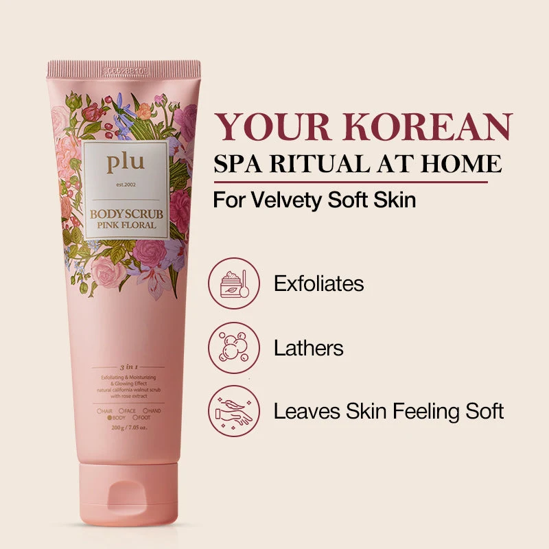 Plu Body Scrub Pink Floral 200g