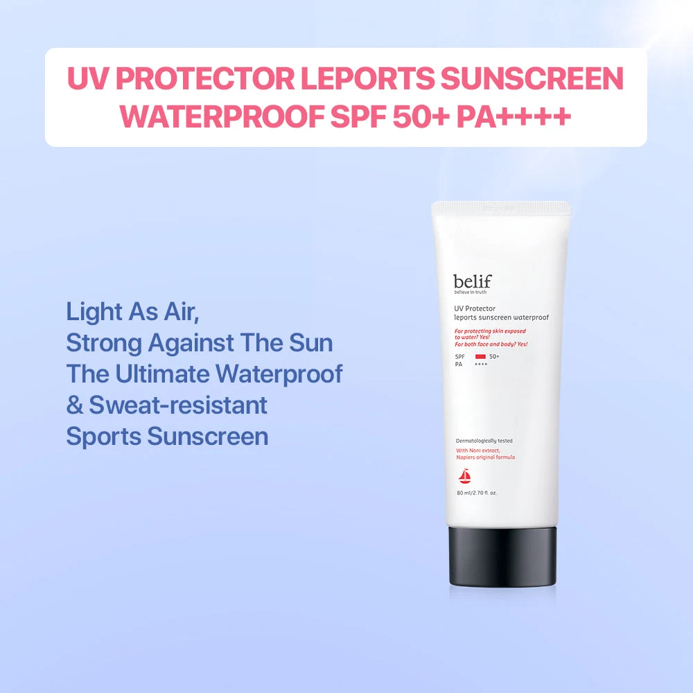belif UV Protector leports sunscreen 80 ml