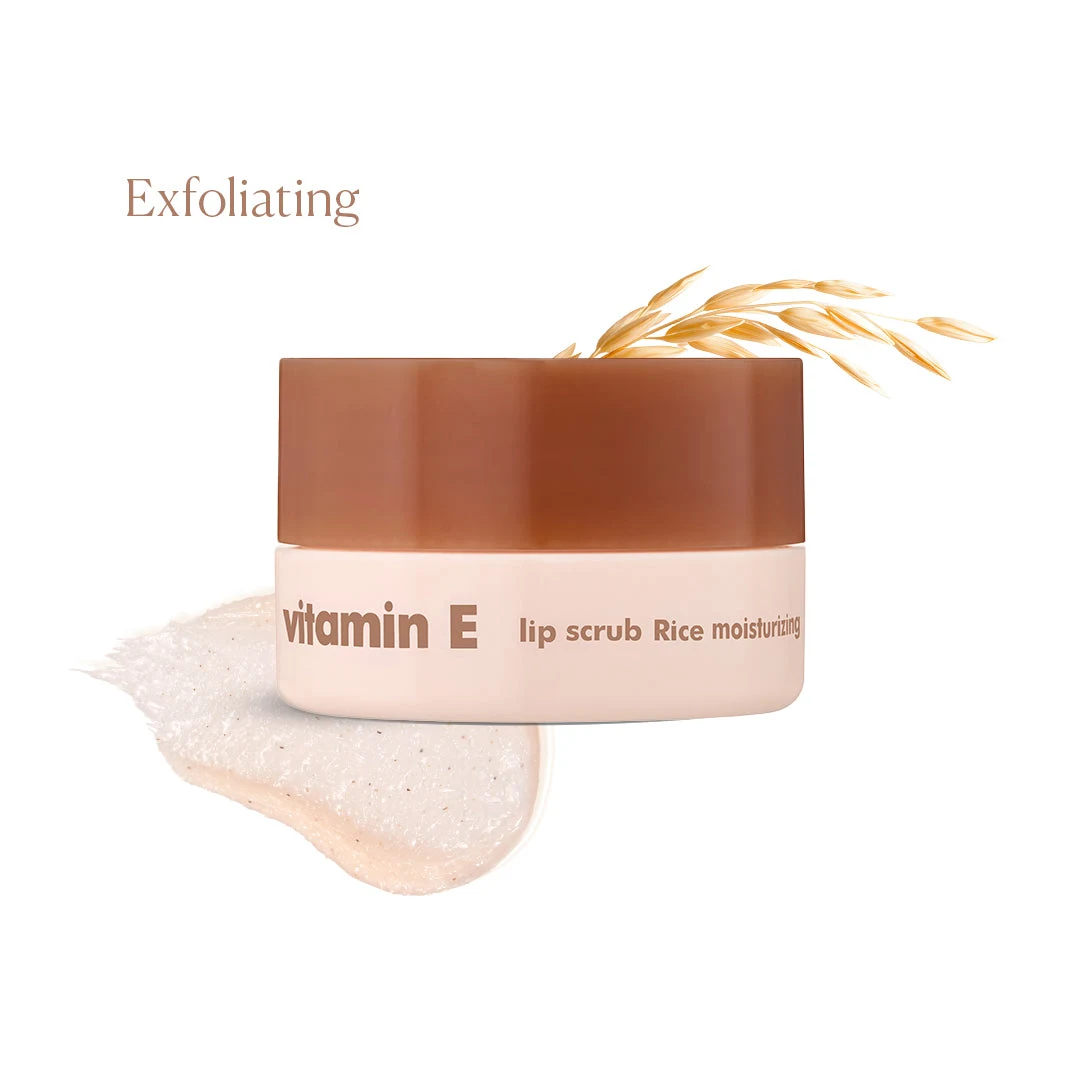 The Face Shop Vitamin E lip scrub Rice