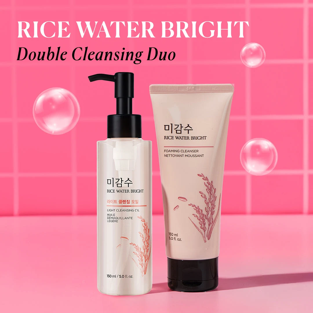 The Face Shop Rice Water Bright 2-Step Double Cleansing Kit