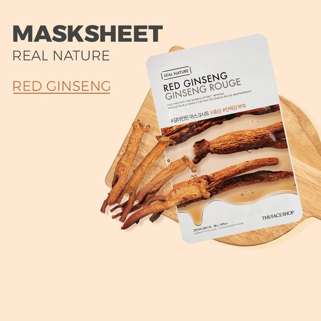 The Face Shop Real Nature Red Ginseng Face Mask 20g