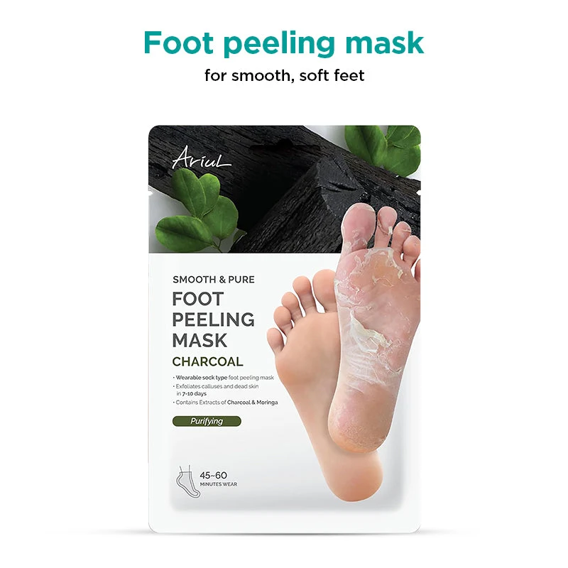 Ariul Smooth & Pure Foot Peeling Mask Purifying (Charcoal) 34g