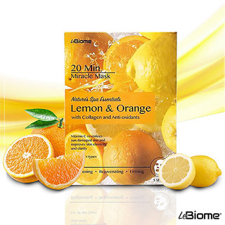 BioMiracle - Spa collection 5 pack Lemon & Orange Face Mask