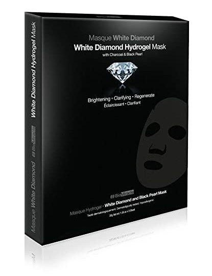 BioMiracle - White diamond hydrogel mask with Charcoal & Black Pearl 3 pack