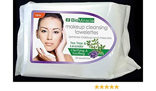 BioMiracle - makeup Cleansing towelettes - Tea Tree & Lavender