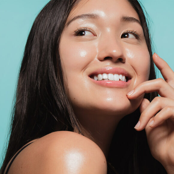 image of a girl with glass skin