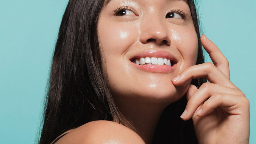 image of a girl with glass skin