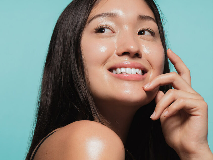 image of a girl with glass skin