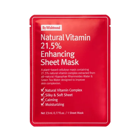 By Wishtrend Natural Vitamin 21.5% Enhancing Sheet Mask